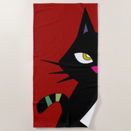 Toalla De Playa Personalizado de gato