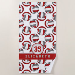 Toalla De Playa personalizado de los colores del equipo de voleibo