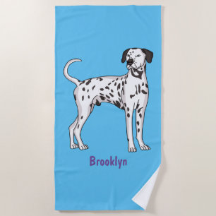Toalla De Playa Personalizado de perro dalmatiano