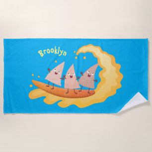 Toalla De Playa Personalizado de surf con chips de maíz de nachos
