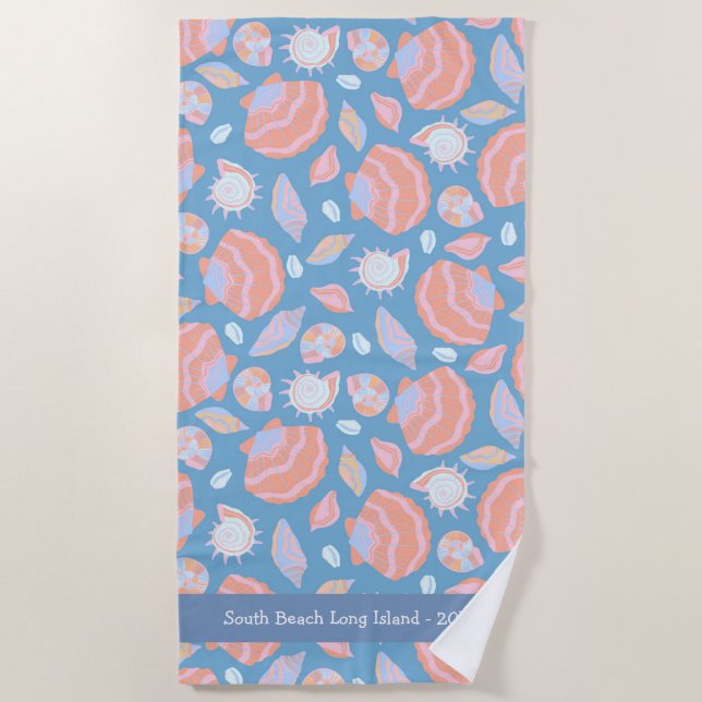 Toalla de playa personalizado - Diseño de verano d (Anverso)