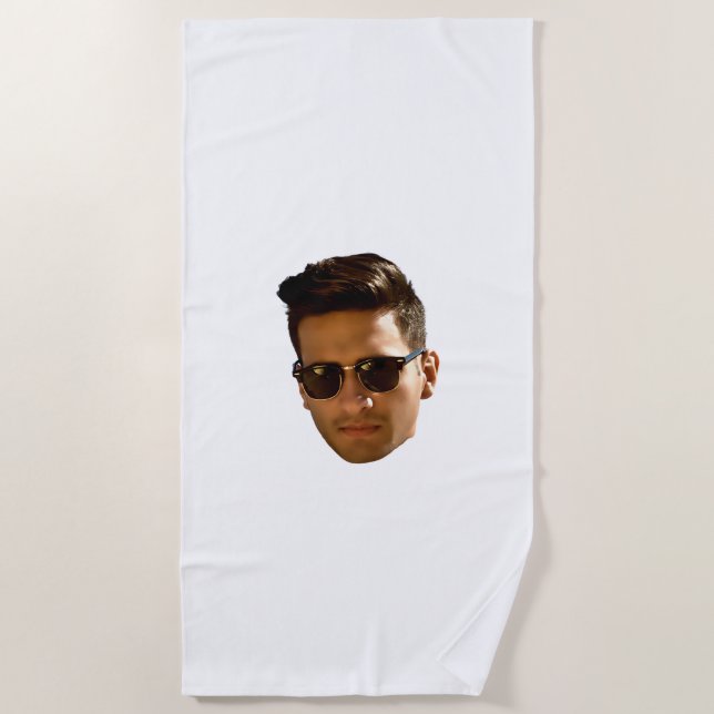 Toalla De Playa Personalizado Face Cutout Bachelorette Party Cumpl (Anverso)