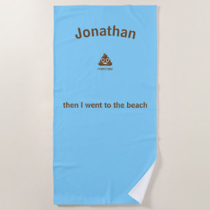 Toalla De Playa Personalizado, me metí hoy en la Emoji de poo sobr