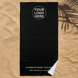 Toalla De Playa Personalizado Mensajes de texto y logotipos de emp