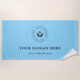 Toalla De Playa Personalizado mínimo simple logotipo de la empresa