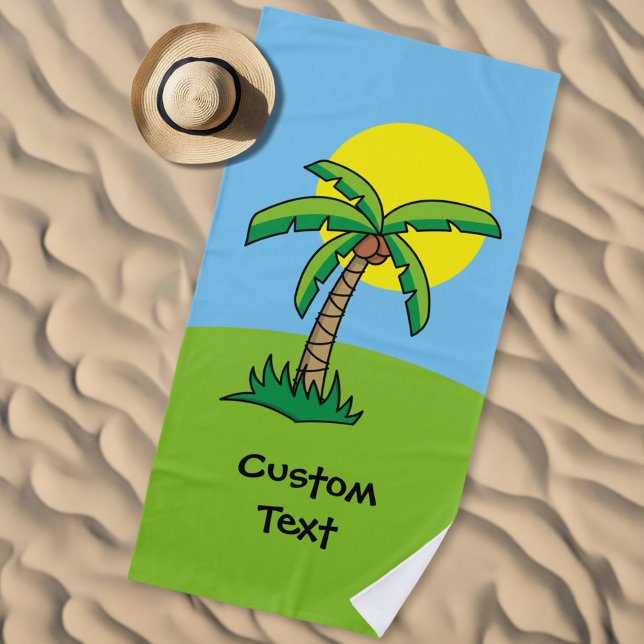 Toalla de playa Personalizado Palm Tree (Subido por el creador)