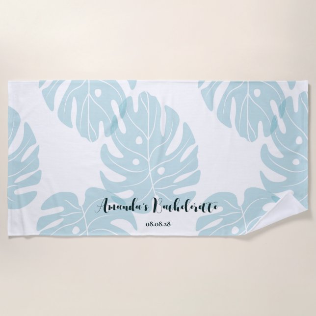 Toalla De Playa Personalizado Personalizado Ficus Leaf Bachelorett (Anverso)