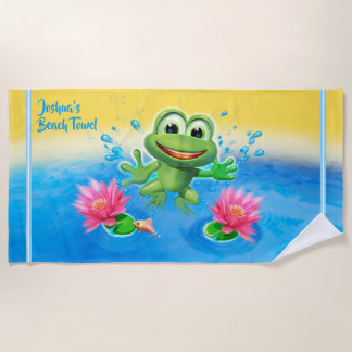Toalla de playa personalizado Salapfrog salpicado 