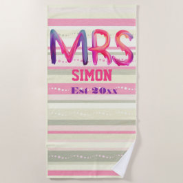 Toalla De Playa Personalizado - Señor y señora