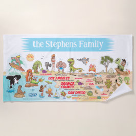 Toalla De Playa Personalizado SoCal Sunset Beach Blanket