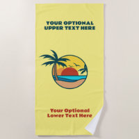 Personalizado Texto Isla tropical Atardecer