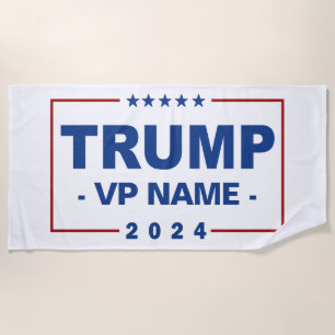 Toalla De Playa Personalizado Trump Vicepresidente 2024