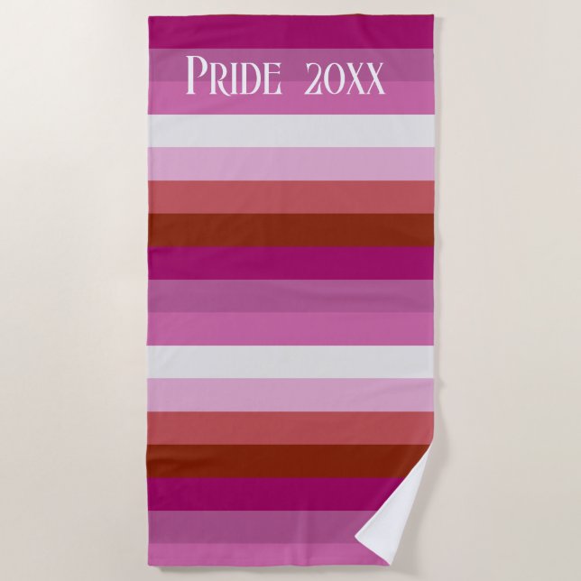 Toalla de playa personalizar - Bandera del Orgullo (Anverso)
