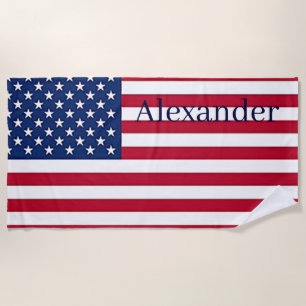Toalla De Playa Personalizar con el nombre Estados Unidos de Améri