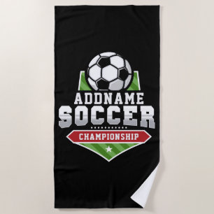 Toalla De Playa Personalizar Soccer ADD TEXTO Varisity Team Player