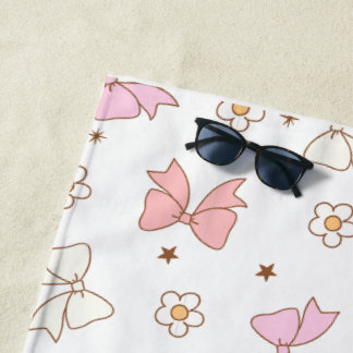Toalla De Playa Personalized Bow Beach Towel for Kids & Adults