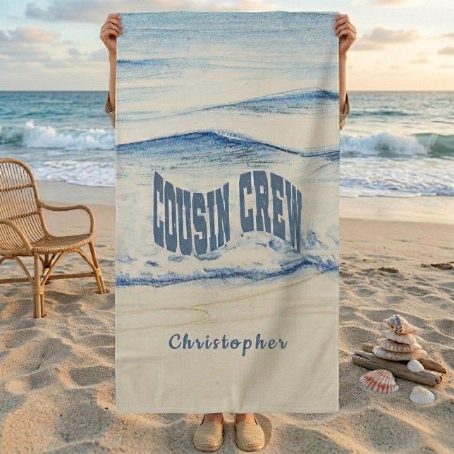 Toalla De Playa Personalized Cousin Crew Beach Towel  (Personalized Cousin Crew Beach Towel)