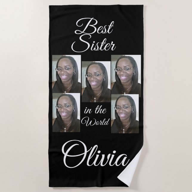 TOALLA DE PLAYA PERSONALIZED PHOTO BEACH TOWEL  (Anverso)
