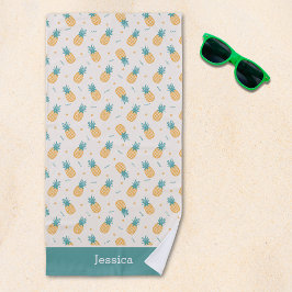 Toalla De Playa Personalized Pineapple Beach – Tropical