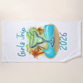 Toalla De Playa Personalized Tropical Island