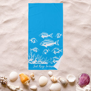 Toalla De Playa Pesca bajo tendencia de estilo Acuático-Pescador
