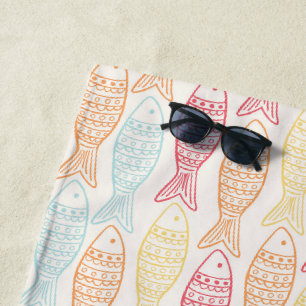 Toalla De Playa Pescado en el verano del océano 