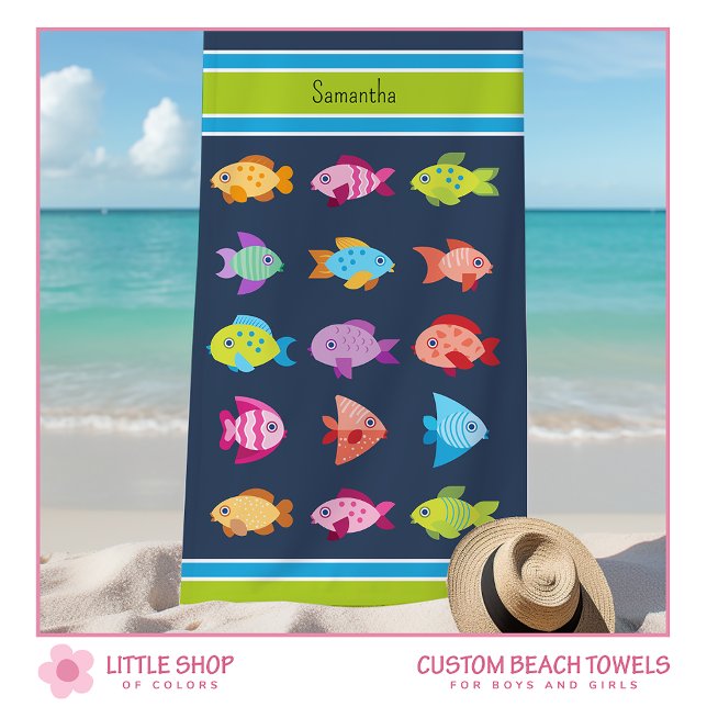 Toalla De Playa Pescado tropical personalizado (Subido por el creador)