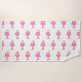 Toalla De Playa Pescados rosados lindos