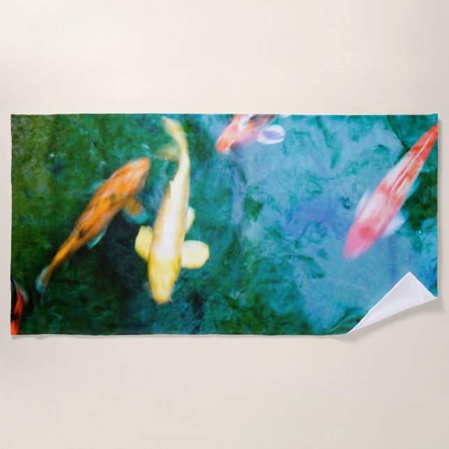 Toalla De Playa Pez Koi (Anverso)