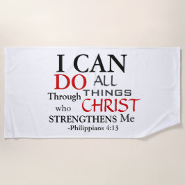 Toalla De Playa PHILIPPIANS 4:13 Cita