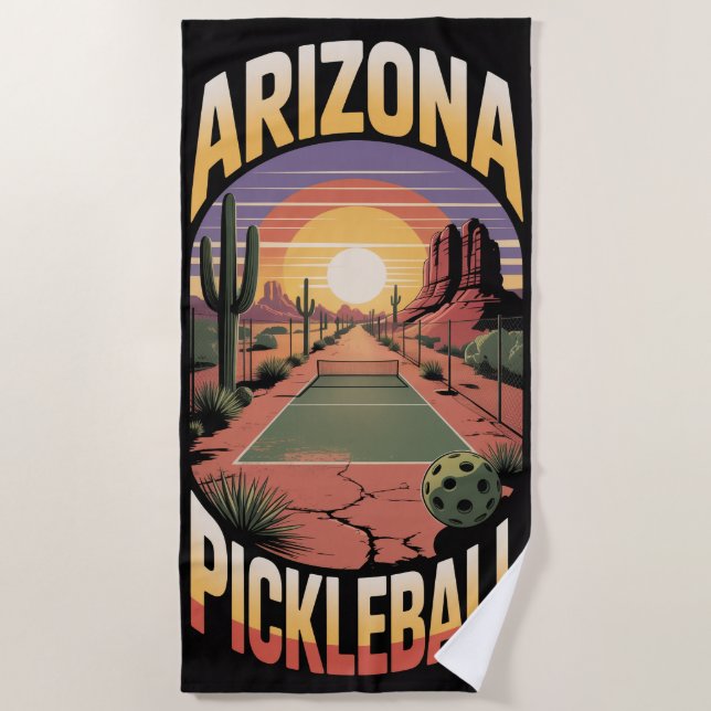 Toalla De Playa Pickleball ARIZONA PICKLEBALL Desert Resort Court (Anverso)