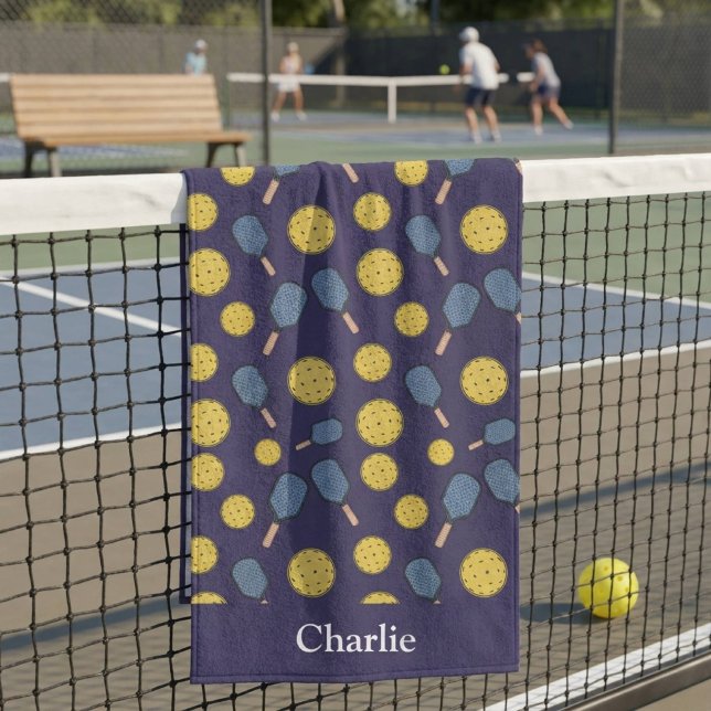 Toalla De Playa Pickleball Azul Personalizado (Subido por el creador)