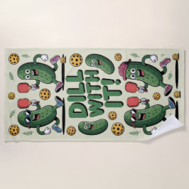 Toalla De Playa Pickleball Dill With It Personalizado Pickle
