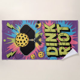 Toalla De Playa Pickleball Dink Riot Gracioso Esplash Urbano
