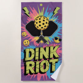 Toalla De Playa Pickleball Dink Riot Gracioso Esplash Urbano