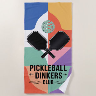 Toalla De Playa PICKLEBALL DINKERS CLUB Retro Vibes