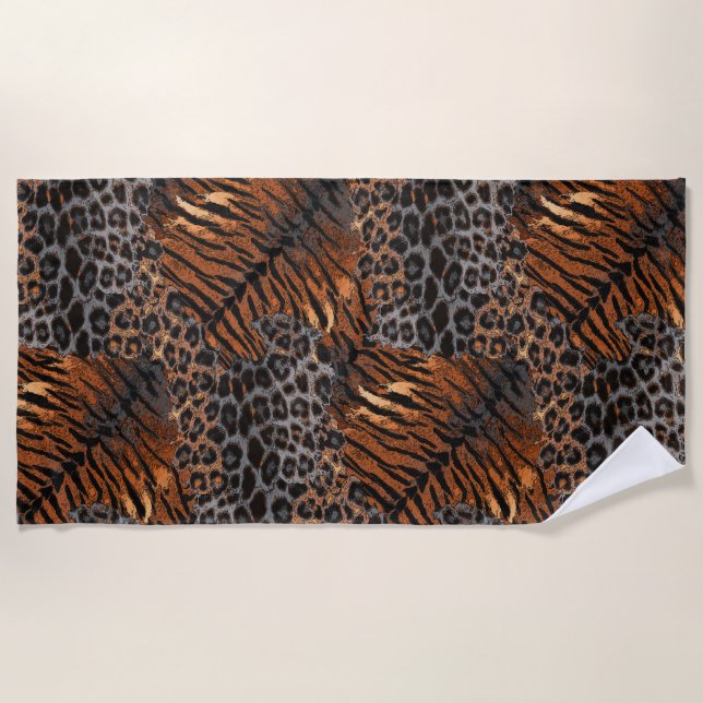 Toalla De Playa Piel de tigre leopardo (Anverso)
