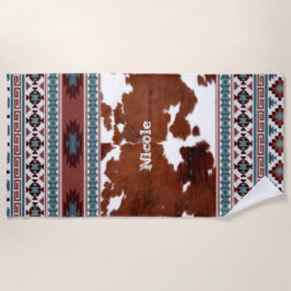 Toalla De Playa Piel de vaca ruso bohemio del sudoeste