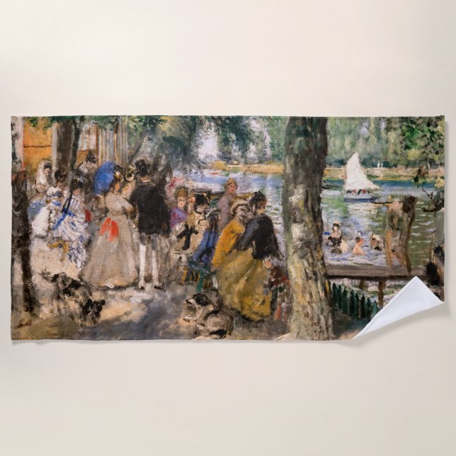 Toalla De Playa Pierre-Auguste Renoir - Bañarse en el Sena (Anverso)
