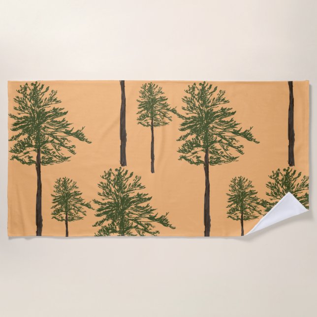 Toalla De Playa Pine Trees (Anverso)