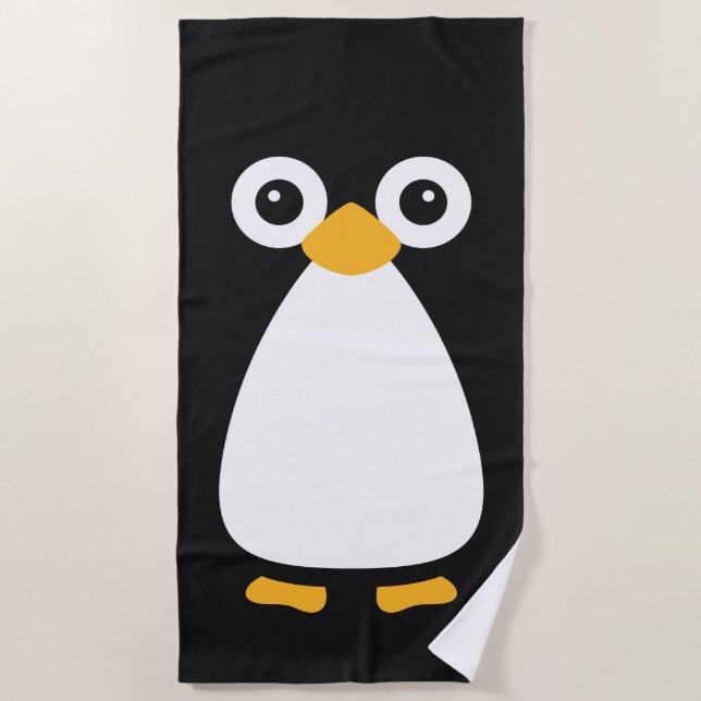 Toalla De Playa Pingüino vectorial (Anverso)