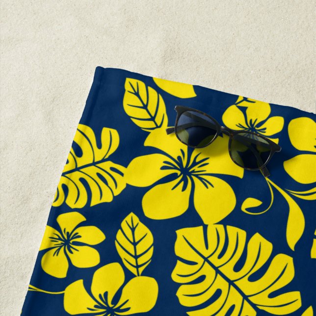 TOALLA DE PLAYA PINK BIKINI (NAVY/AMARILLO) (In situ)