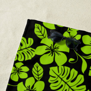 TOALLA DE PLAYA PINK BIKINI (NEGRO/LIME)