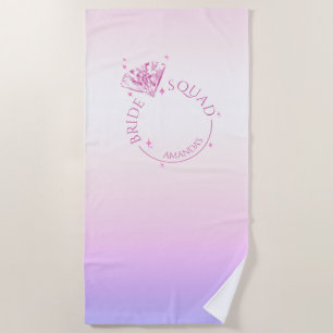 Toalla De Playa Pink Bling Diamond Bachelorette