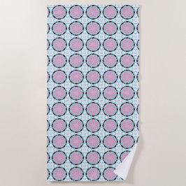 Toalla De Playa Pink circular geometric patterned