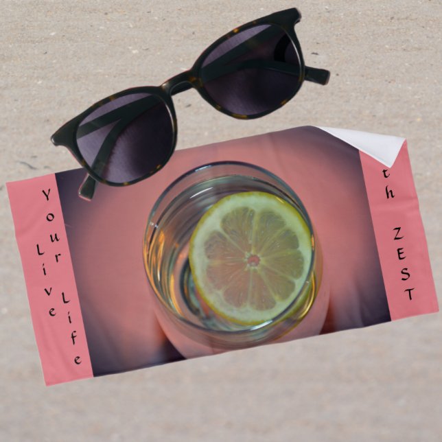 Toalla De Playa Pink Live Your Life with Zest (Subido por el creador)