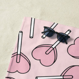 Toalla De Playa Pink Lollipops, Heart Lollipops, Lollipop Pattern