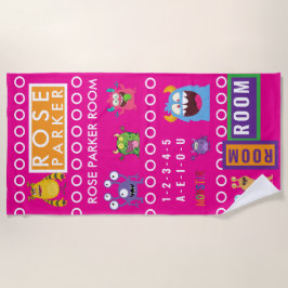 Toalla De Playa Pink Monster Kids' Rooms Child Name antistress