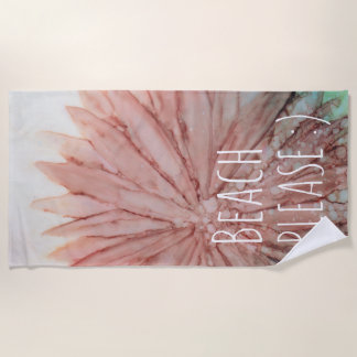 Toalla de playa "Pinkish/Beach Please"