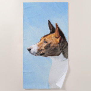Toalla De Playa Pintura de Basenji - Arte original muy bonito